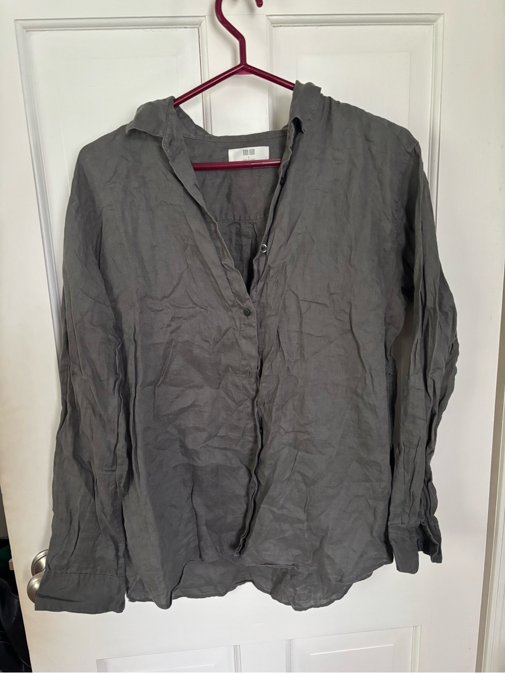 Uniqlo Gray Button-Down Shirt